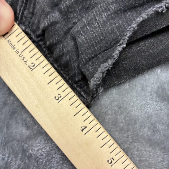 DENIZEN from Levi’s Women’s Jean Shorts Sz.25 Black Super High Rise Cut Off - Picture 7 of 8